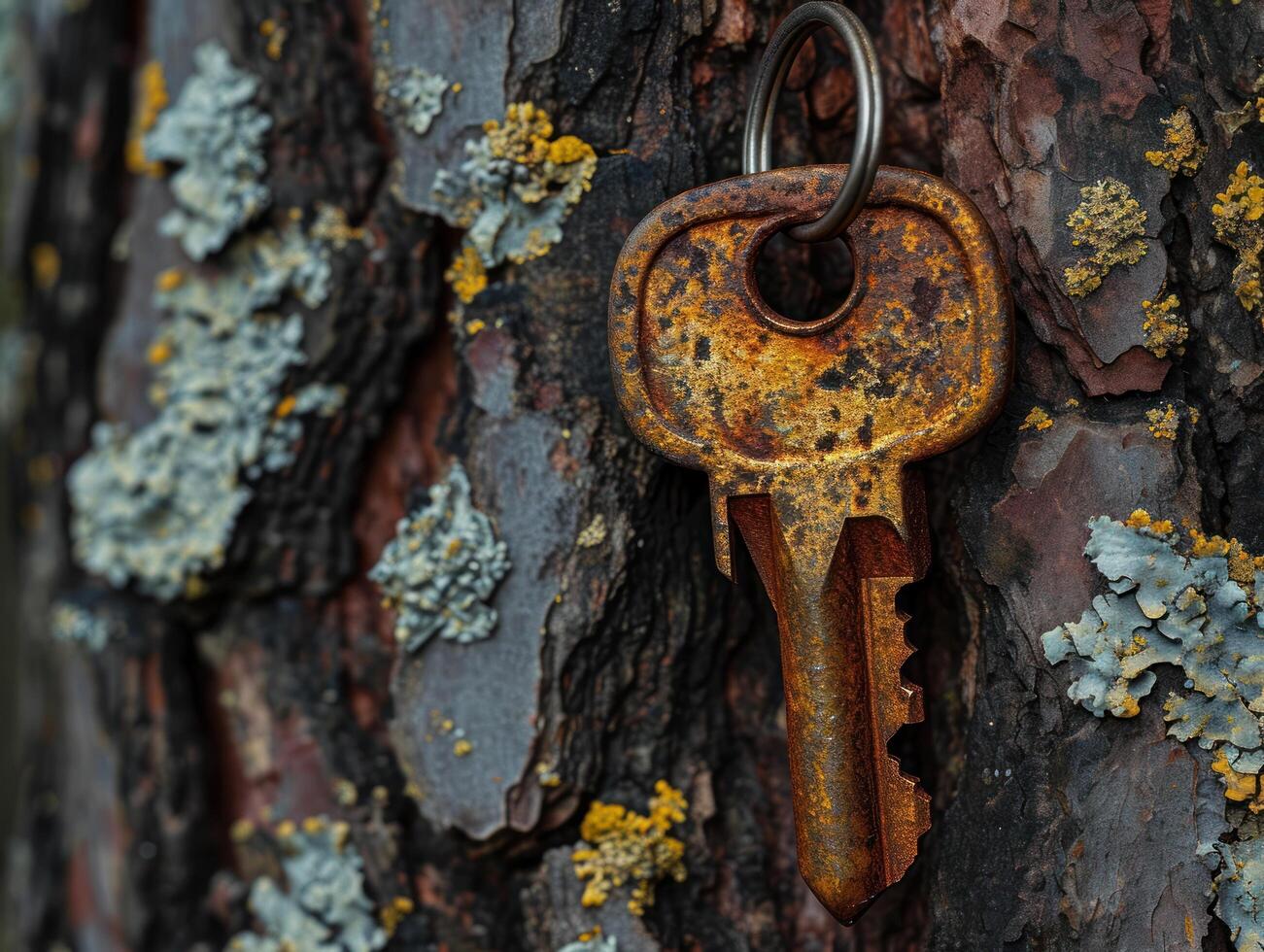 a key on a tree photo