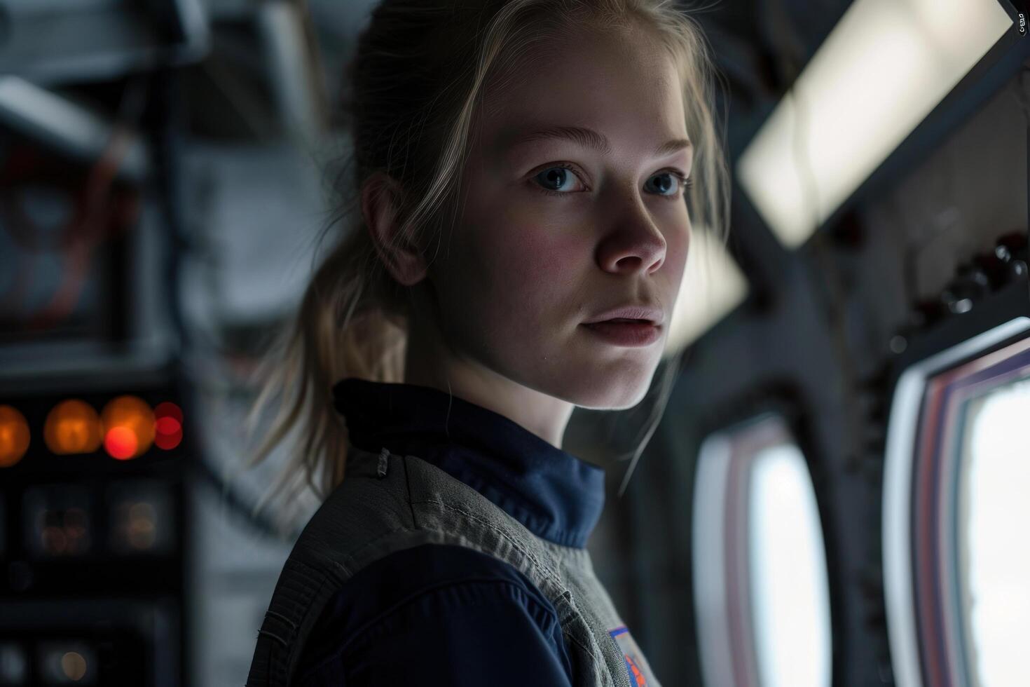 a woman in a space suit photo