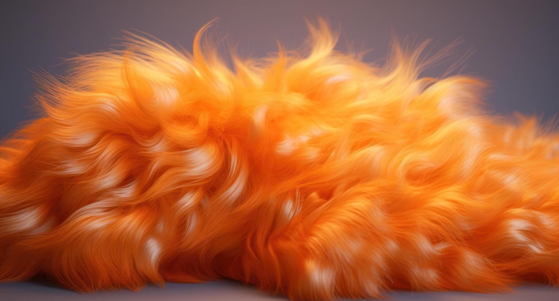 a close up of an orange fluffy object photo
