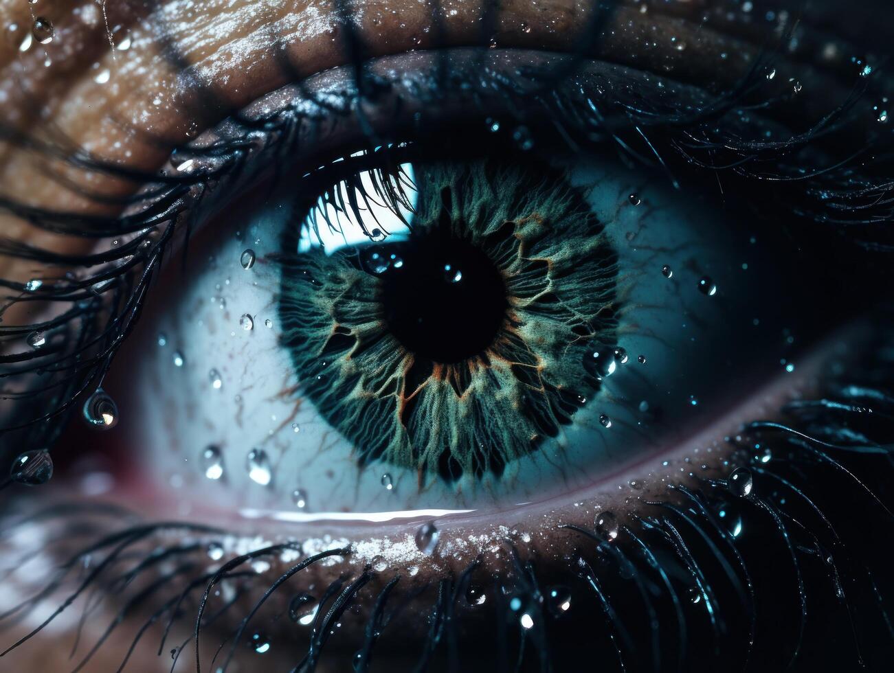 close up of a persons eye photo