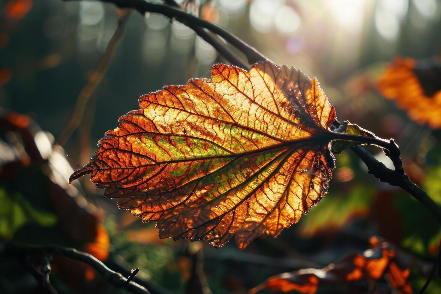 a close up of a leaf photo