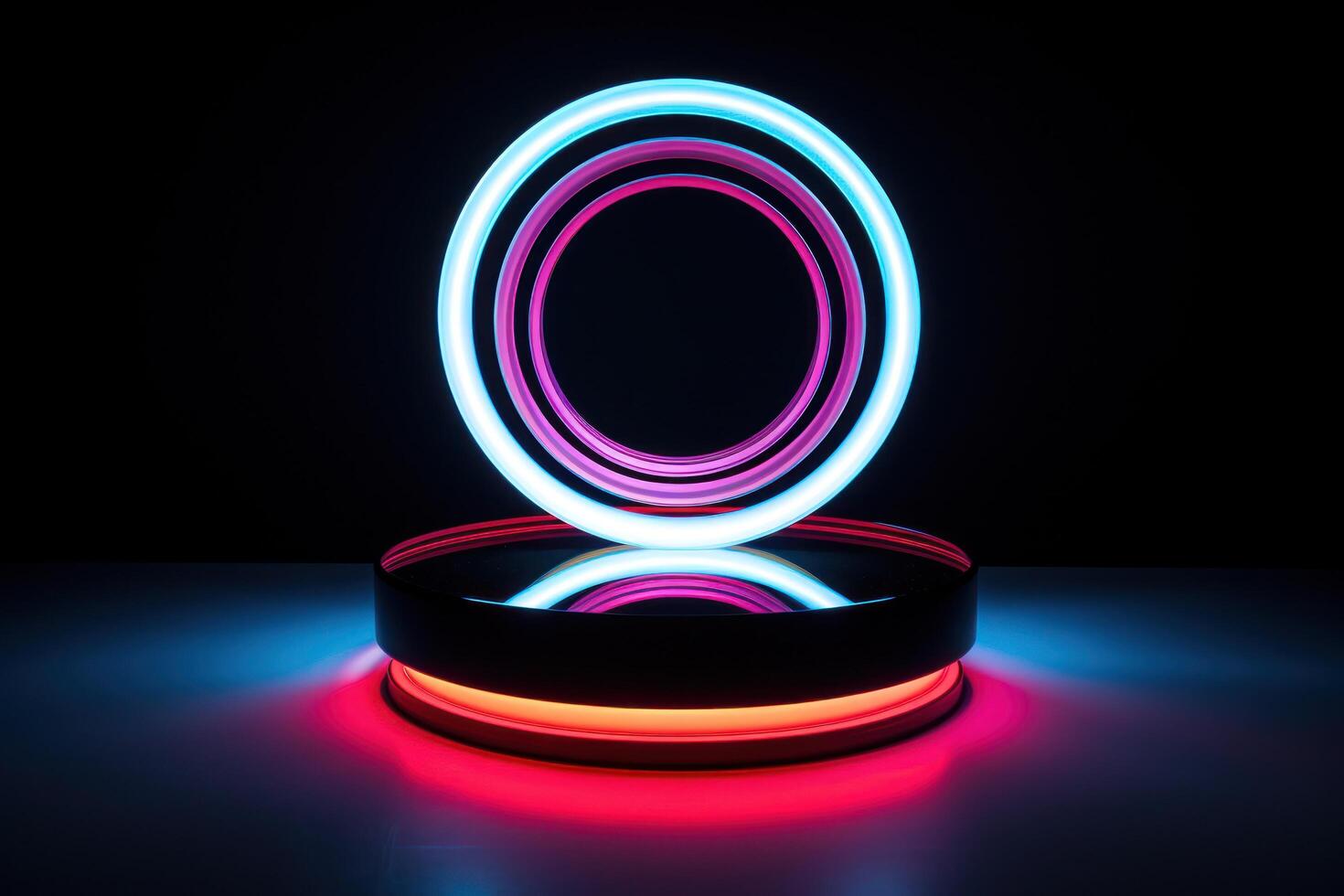 a circular object with lights photo