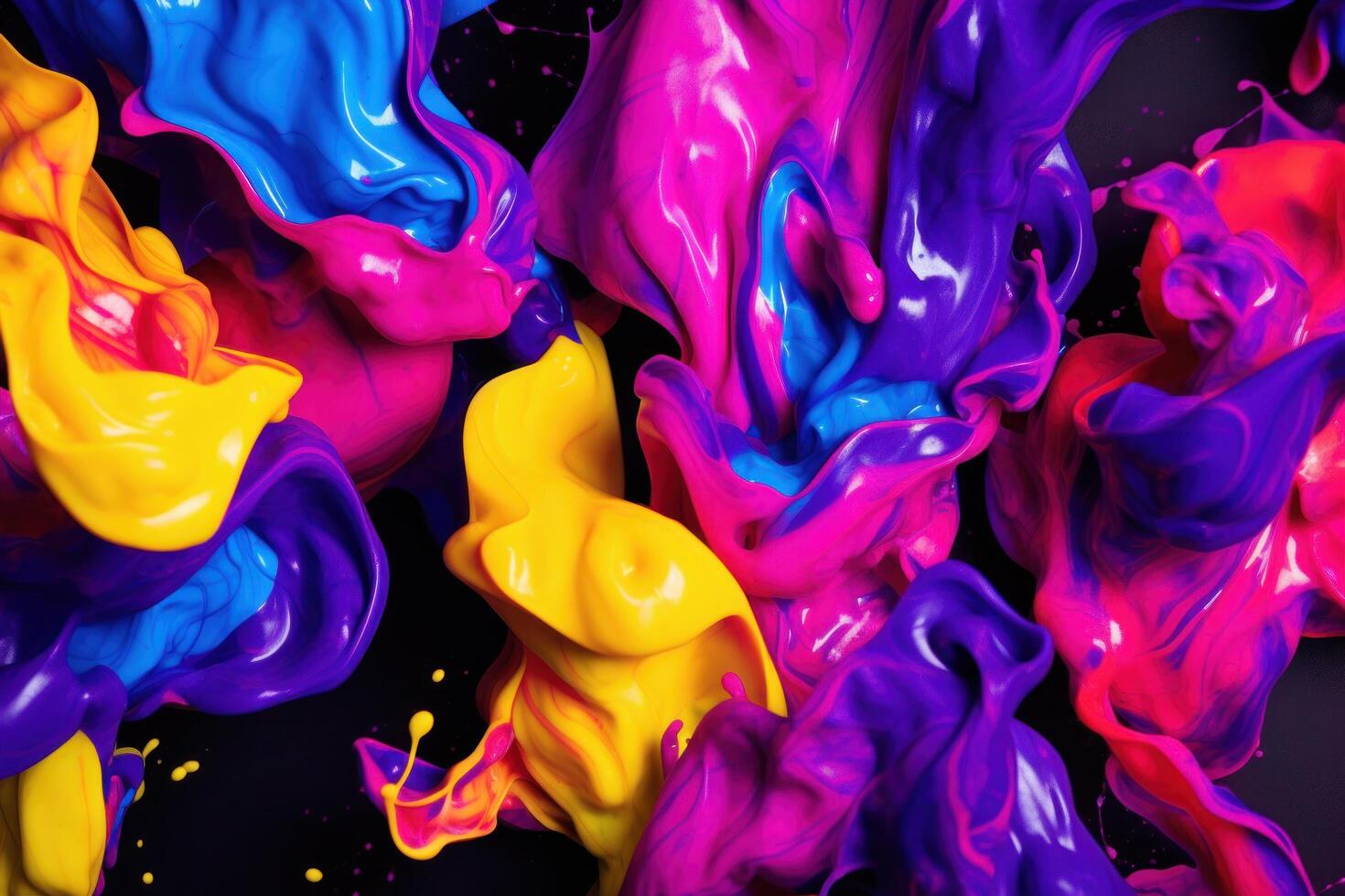 a close up of colorful paint photo