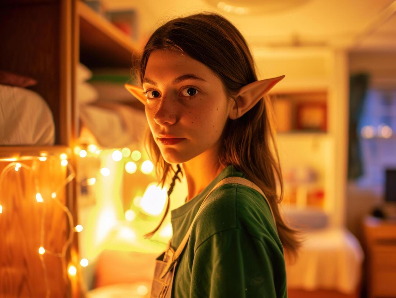 a girl with elf ears photo