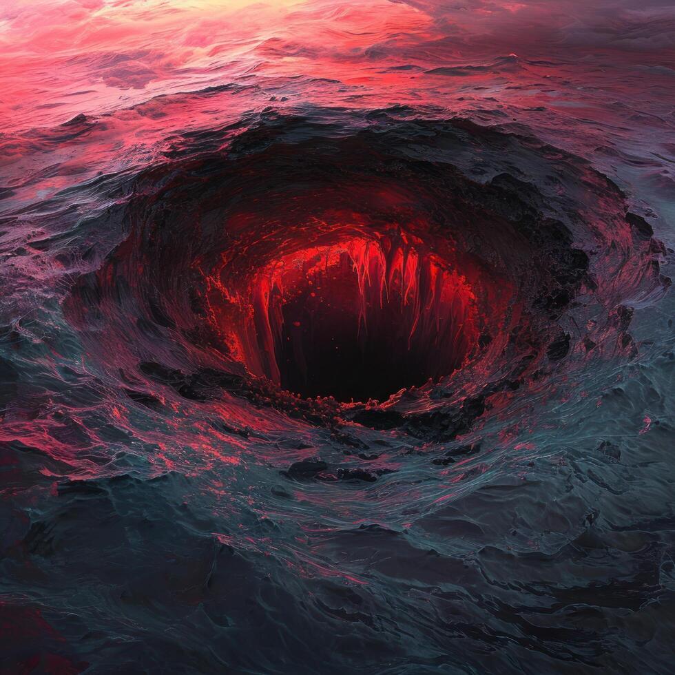 a black hole in water photo