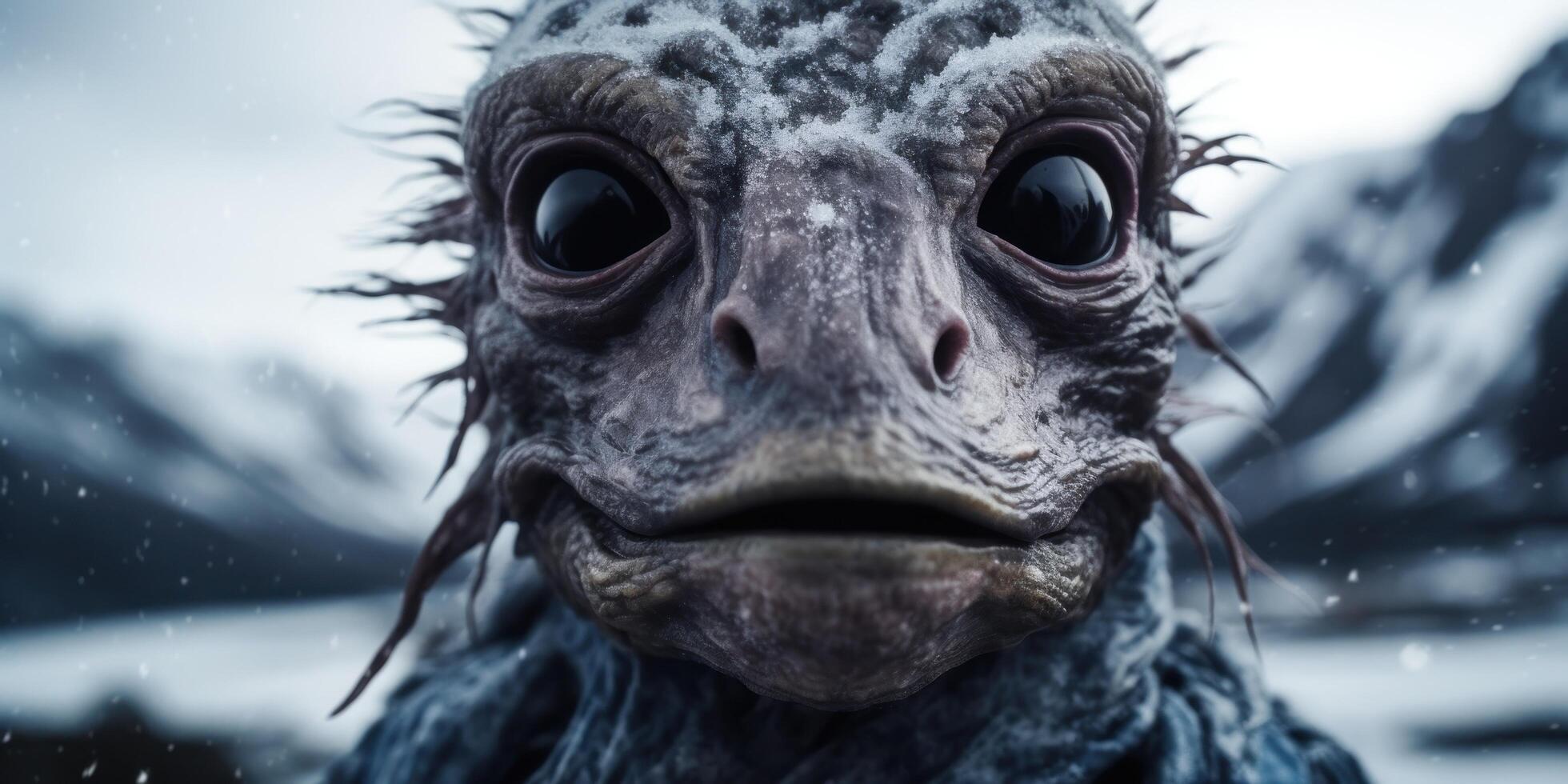 a close up of a creature photo