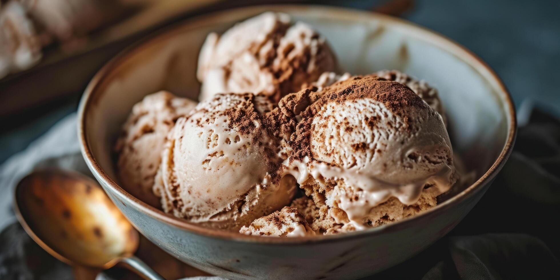 a bowl of ice cream photo