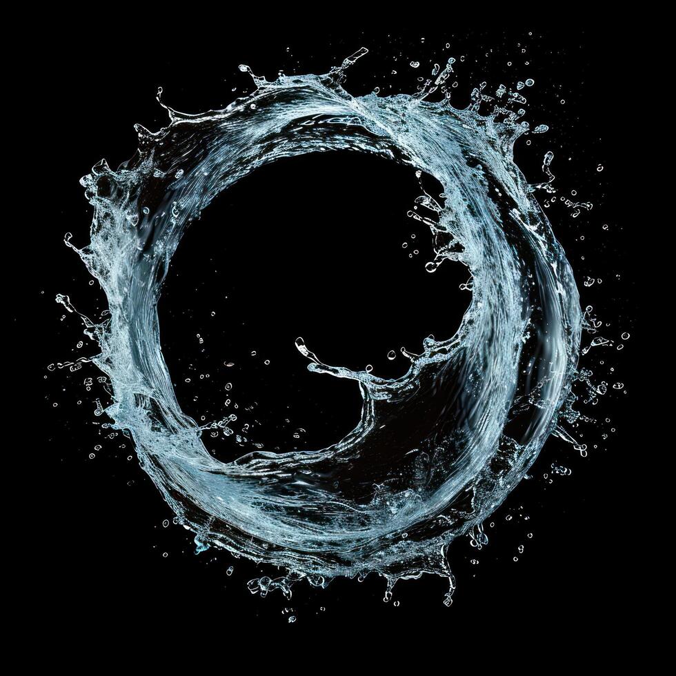 a water splashing in a circle photo