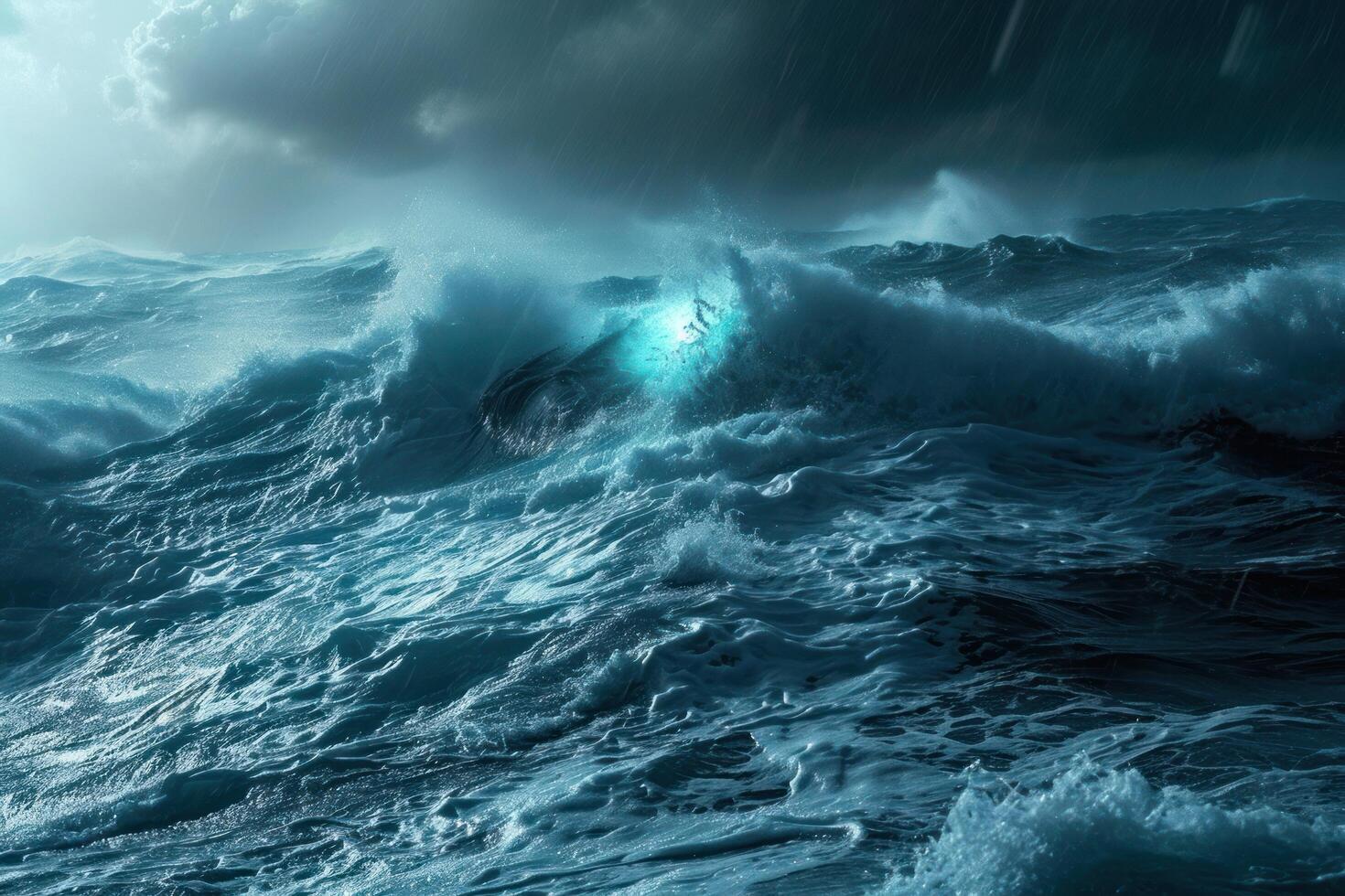 waves crashing waves in a storm photo