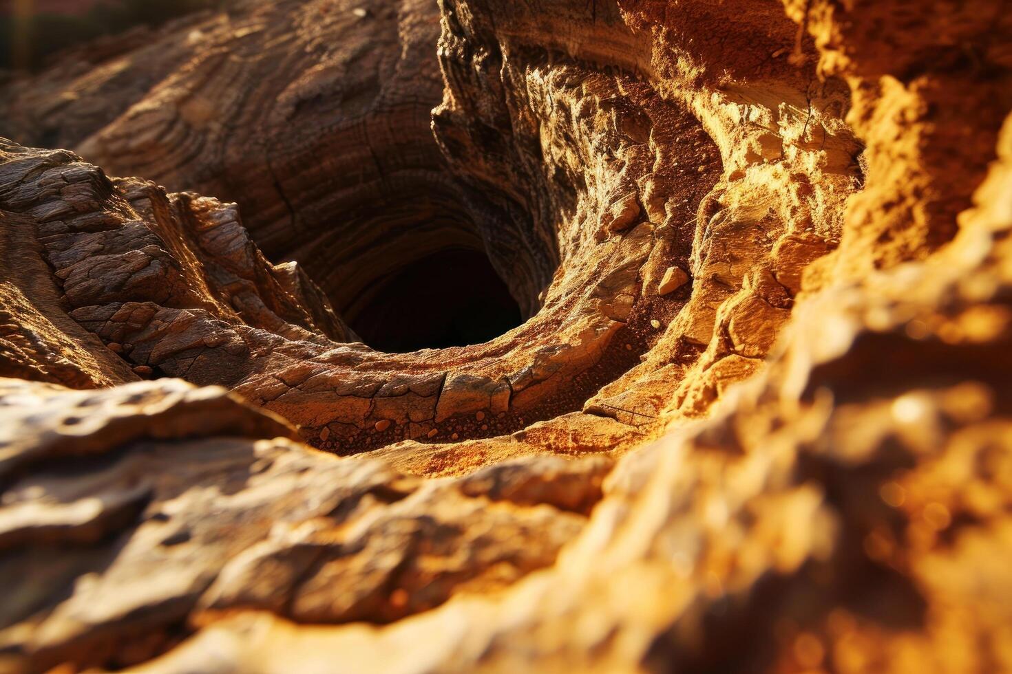 a hole in a rock photo