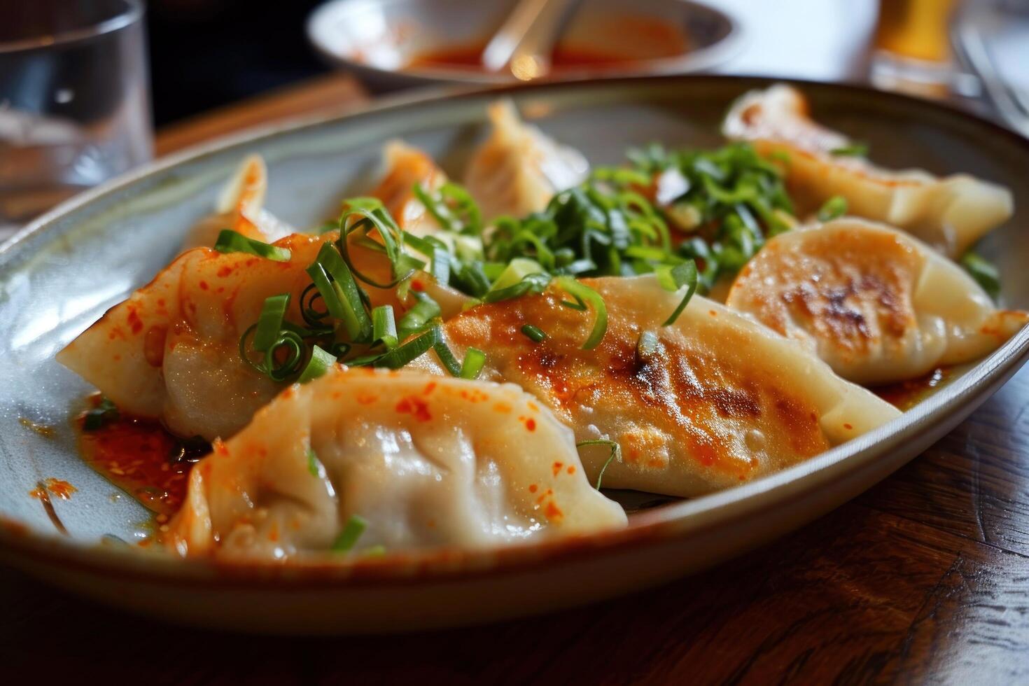 a plate of food on a table photo