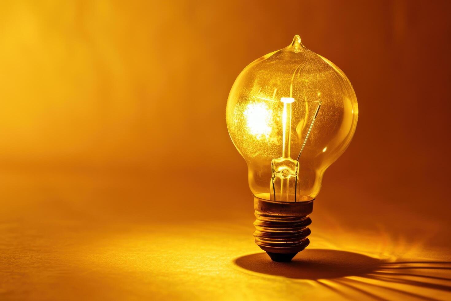 a light bulb with a light on photo