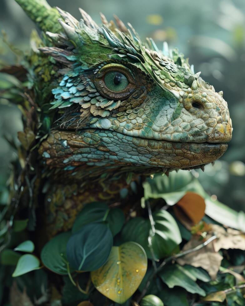 a close up of a reptile photo