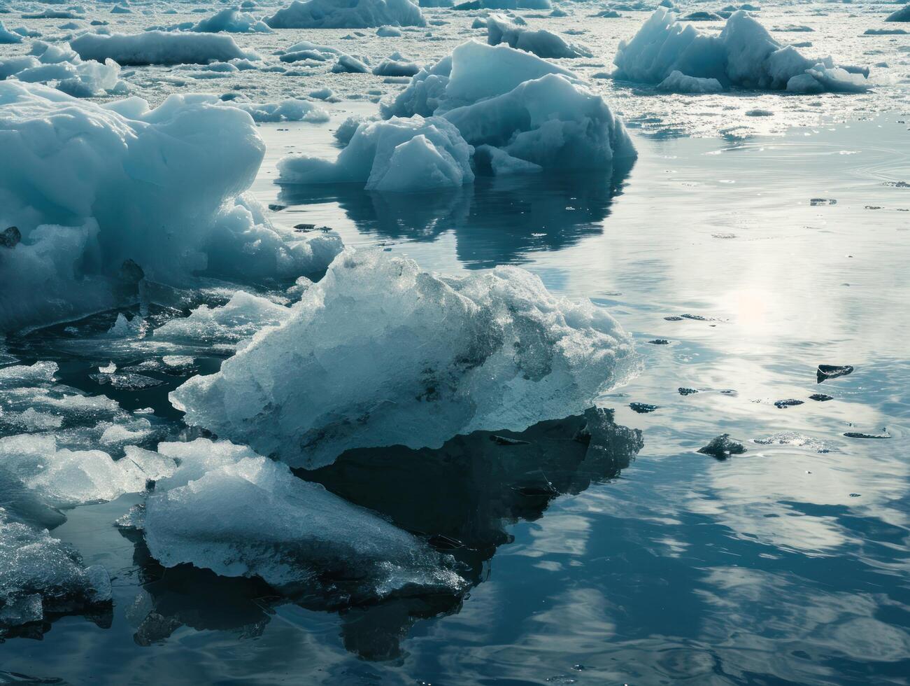 icebergs in the water photo