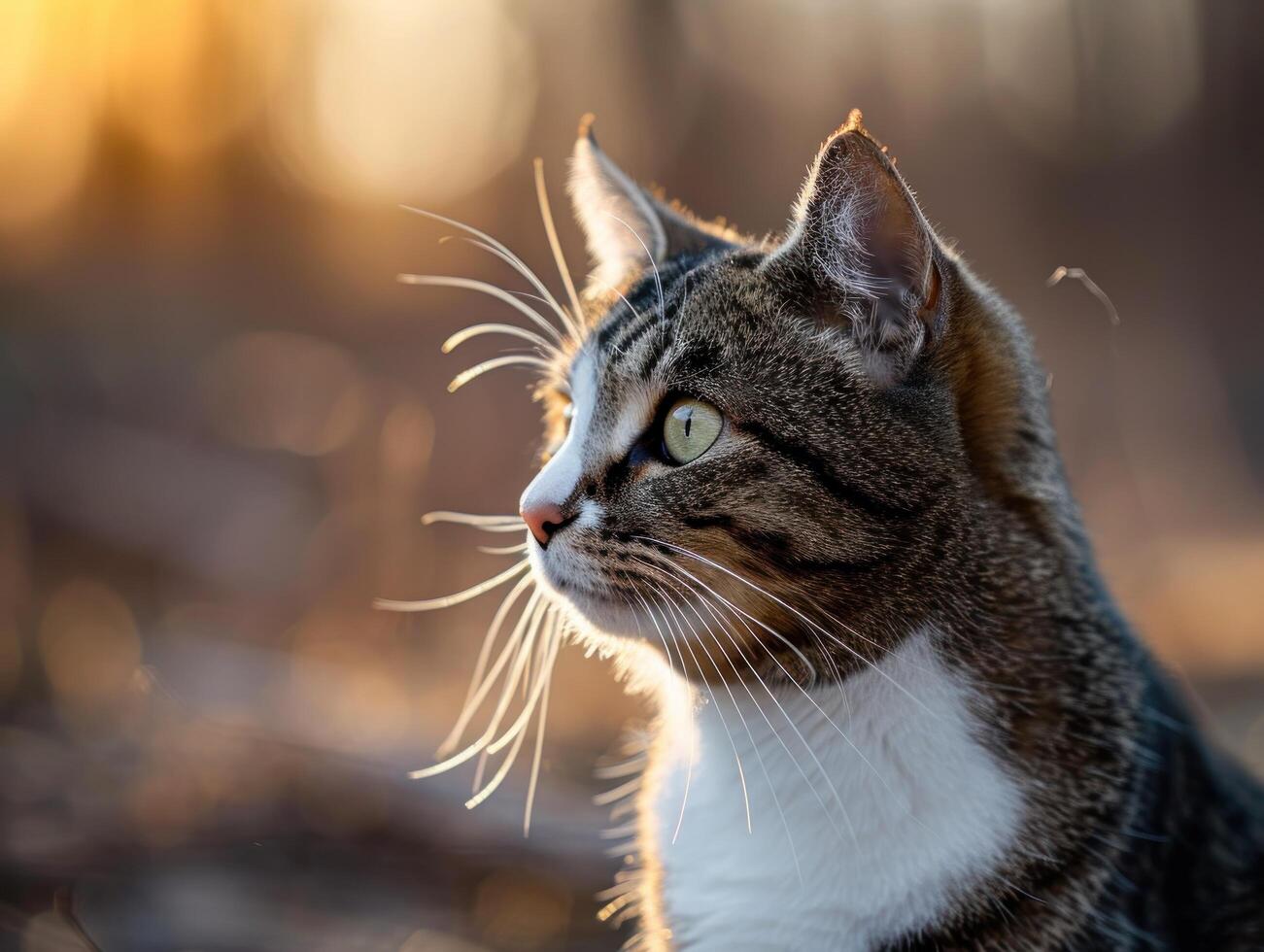 a cat with white whiskers photo
