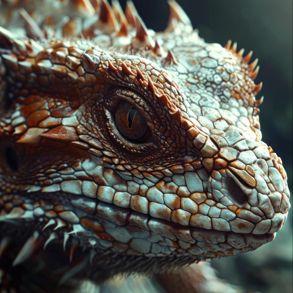 a close up of a lizard photo
