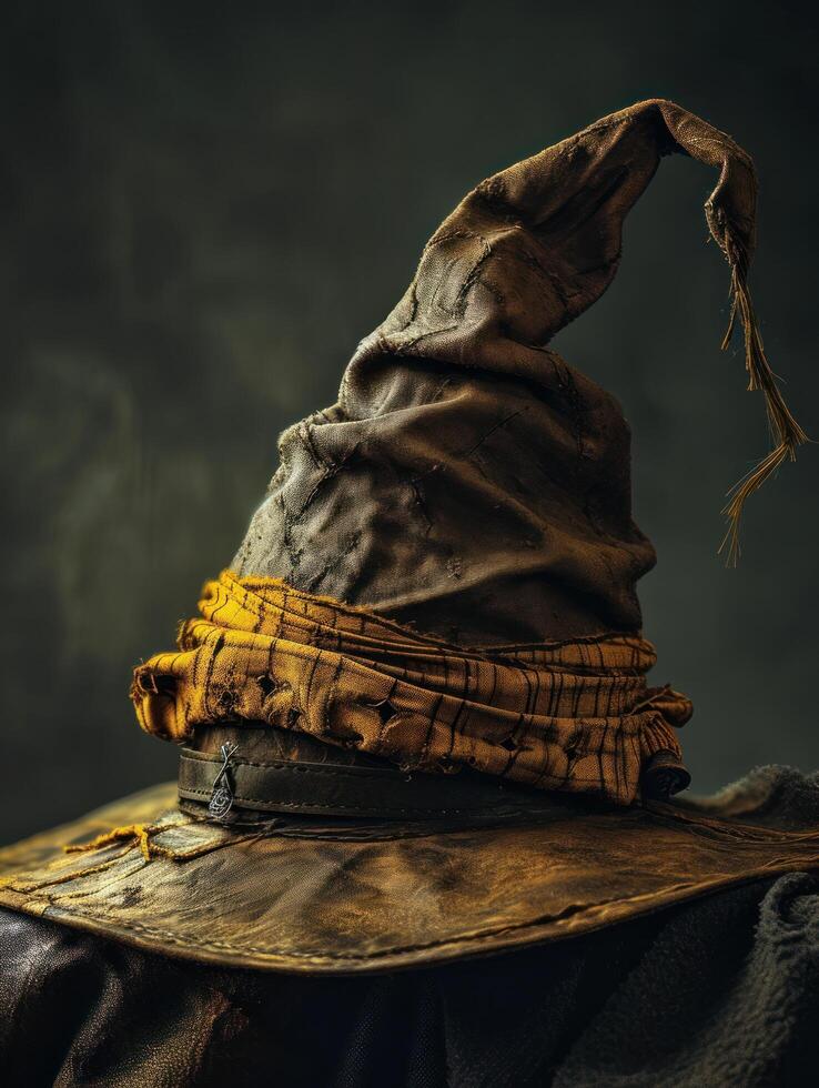 a close up of a hat photo