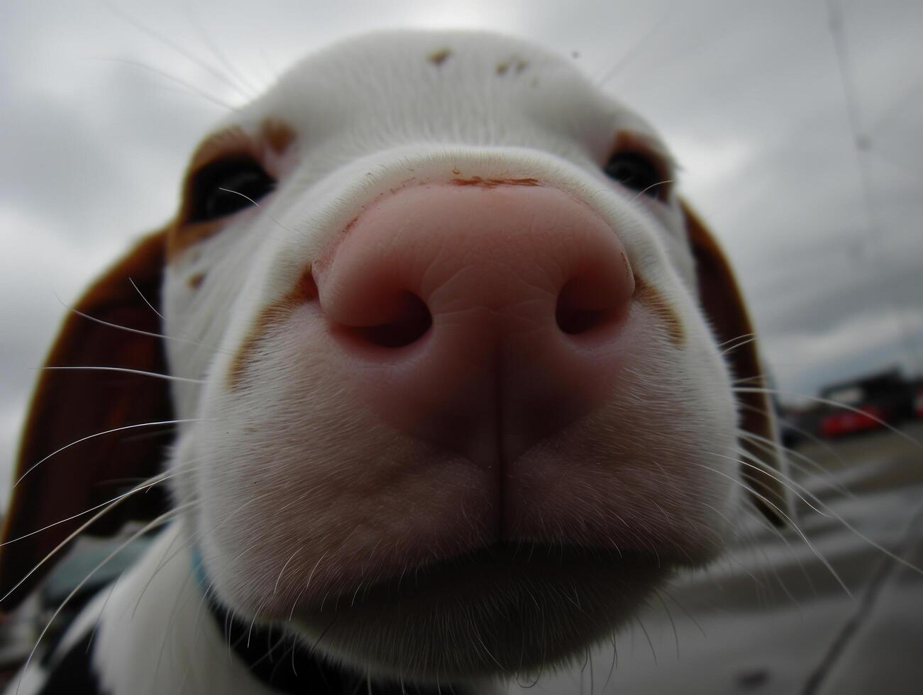 close up of a dogs nose photo
