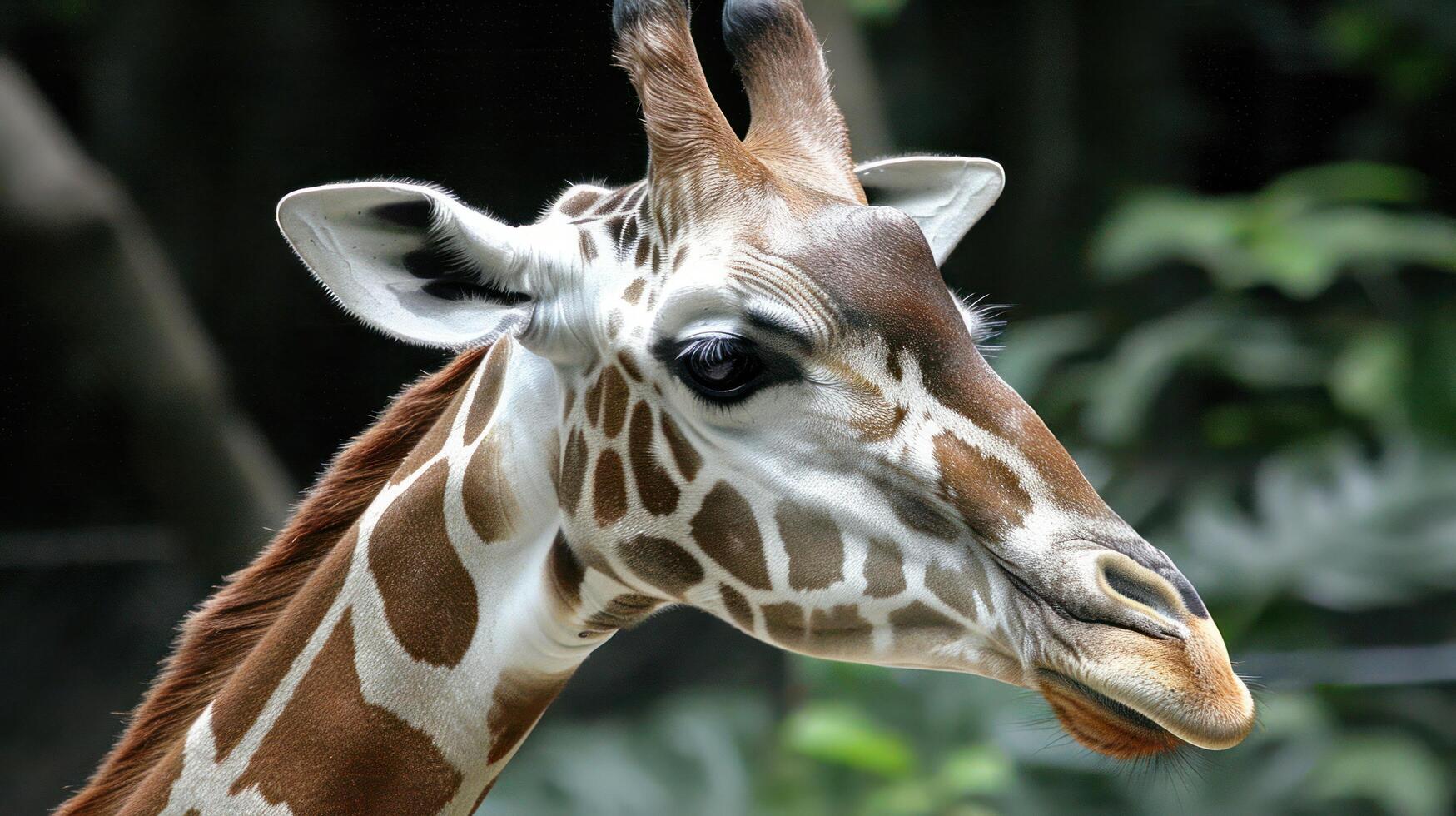 a giraffe with its head in the air photo