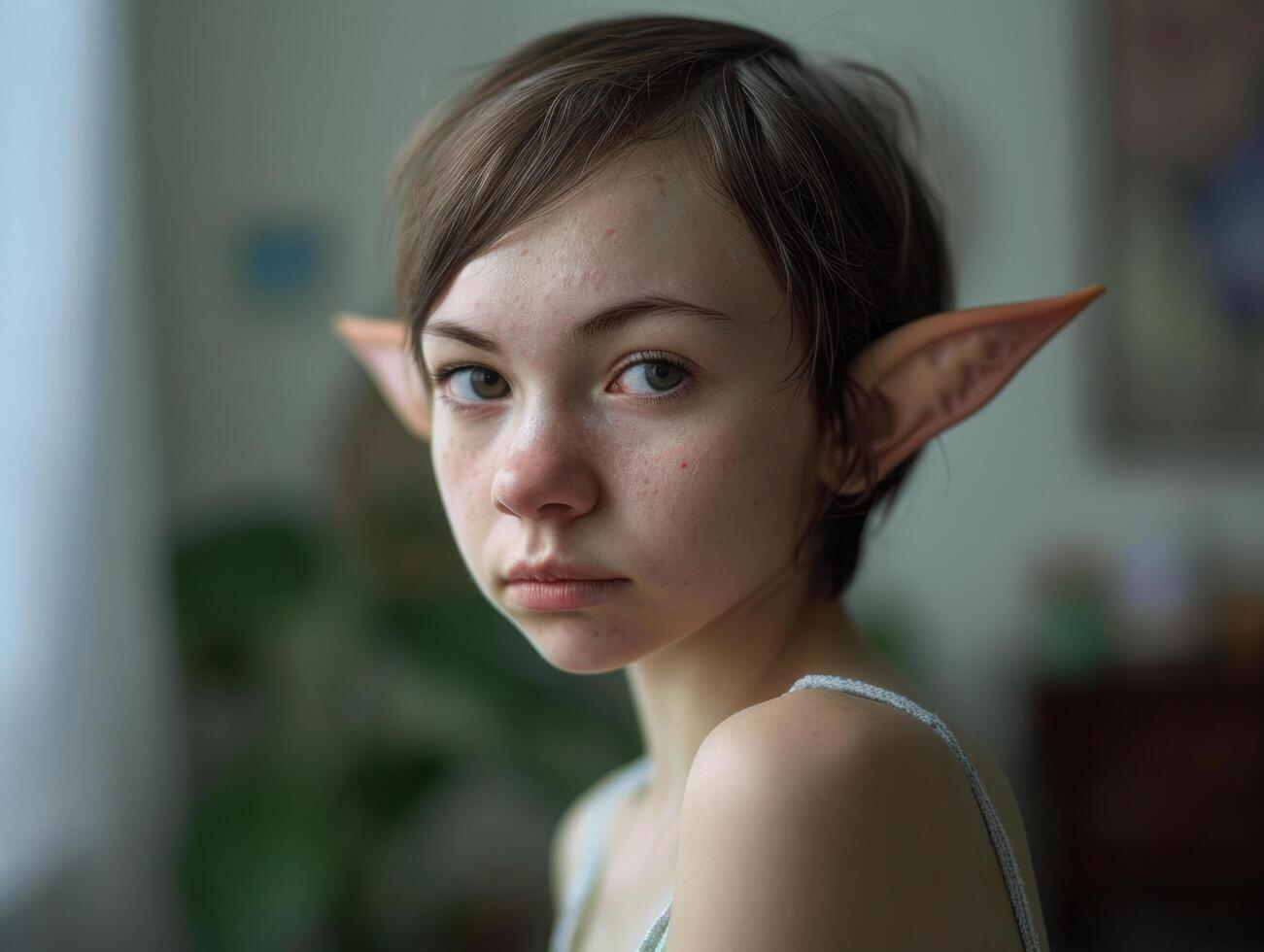 a girl with pointy ears photo