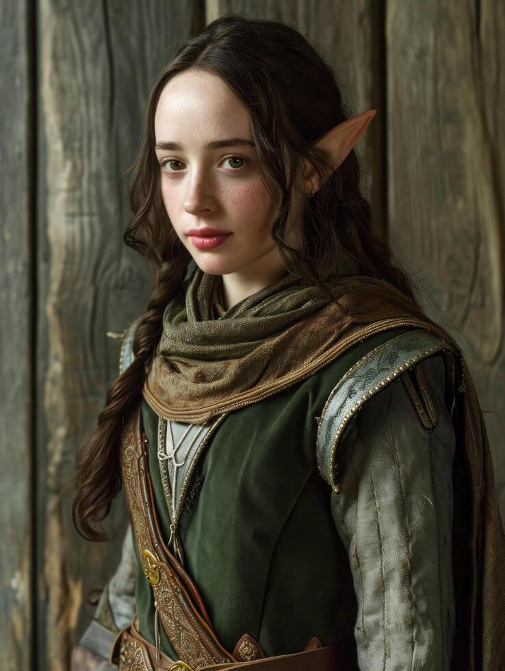 a woman in a garment photo