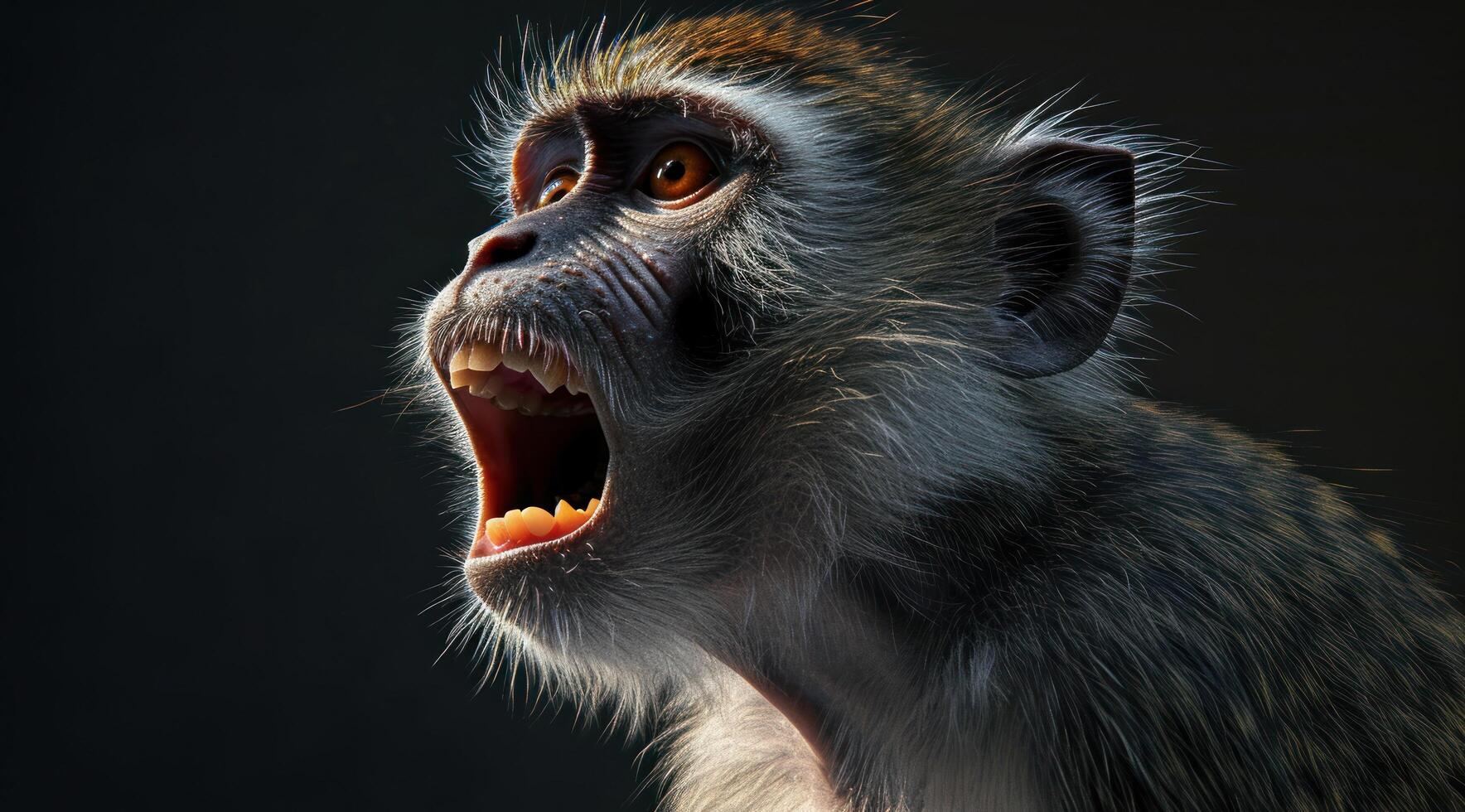 a close up of a monkey photo