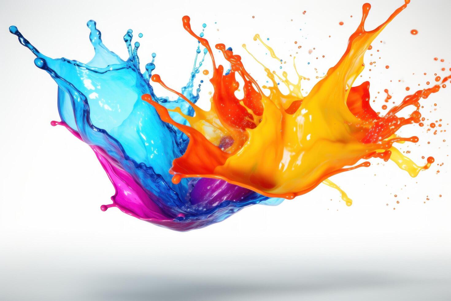 a colorful paint splashing in the air photo