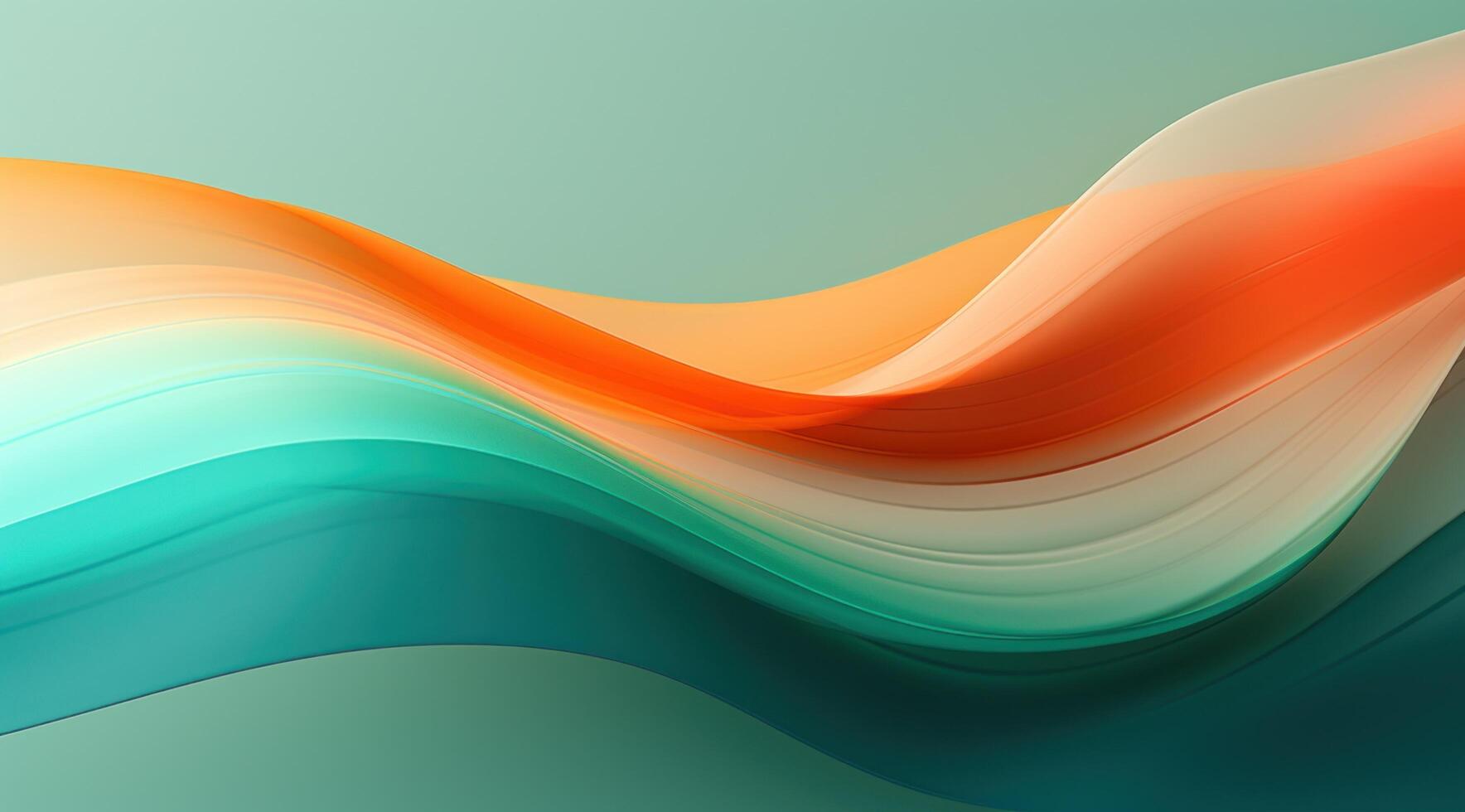 a colorful waves on a green background photo