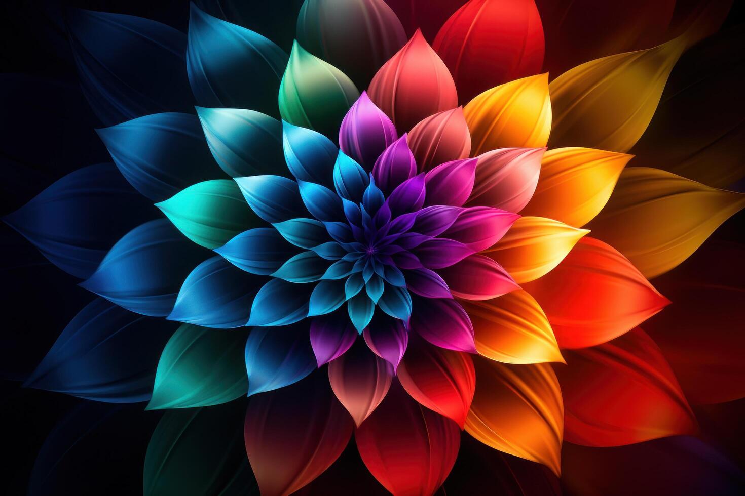 a colorful flower with petals photo