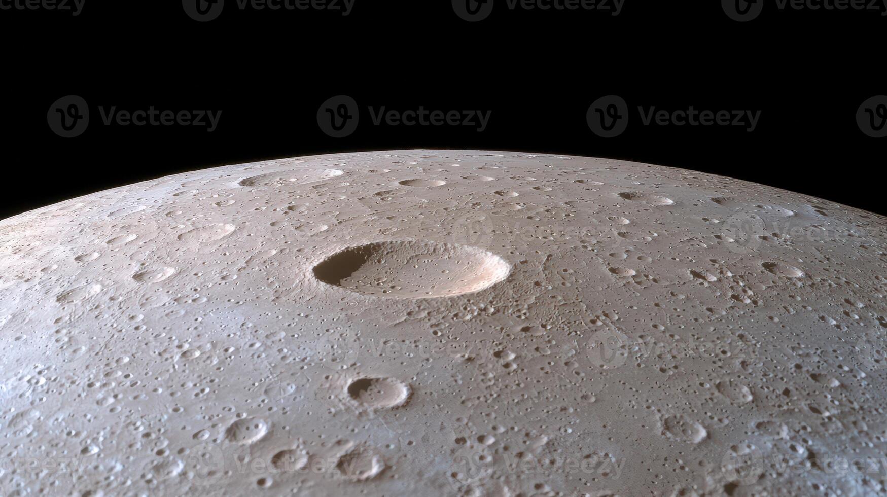 Lunar surface with craters and pockmarked terrain photo