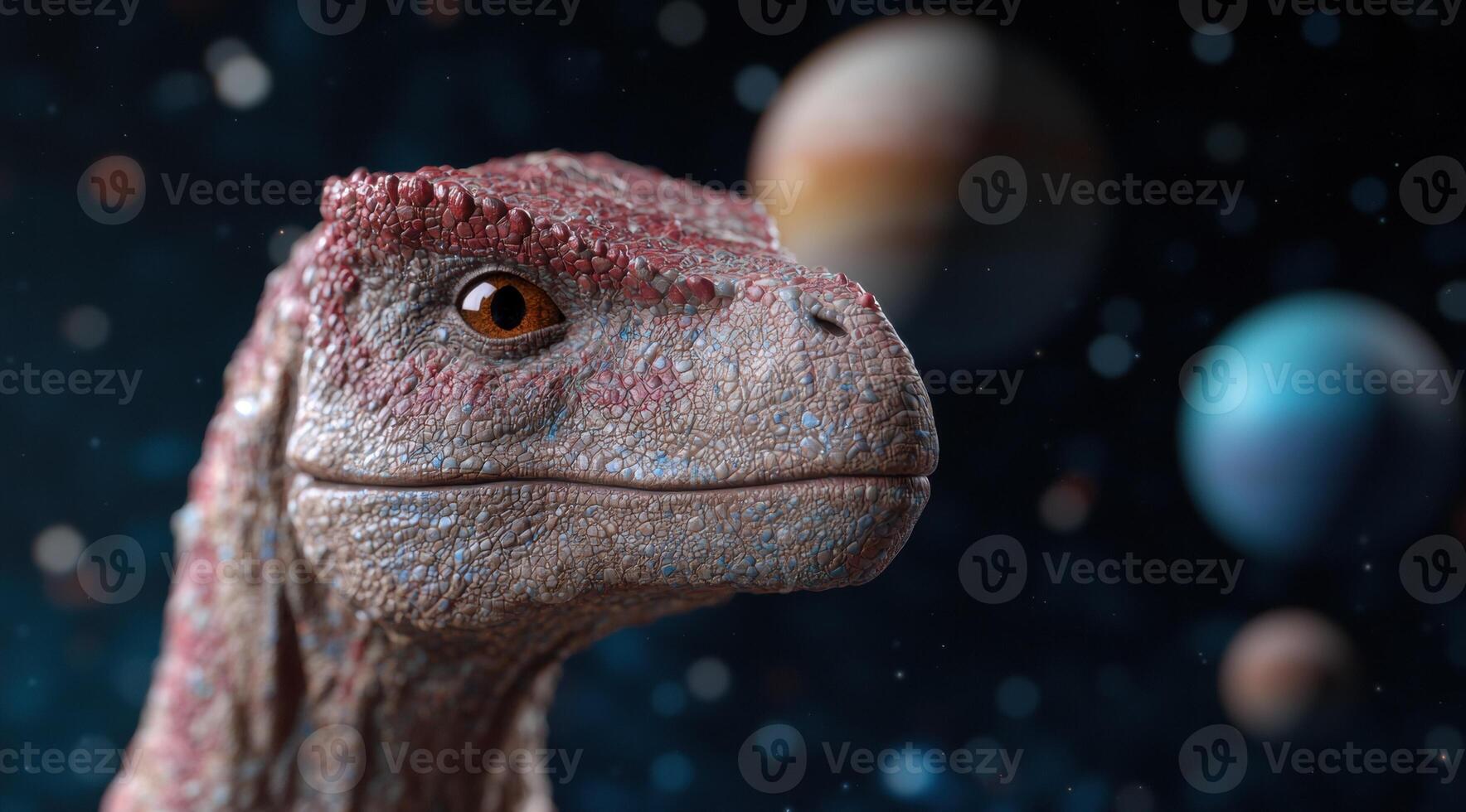 Close up of a colorful lizard with intricate skin patterns photo