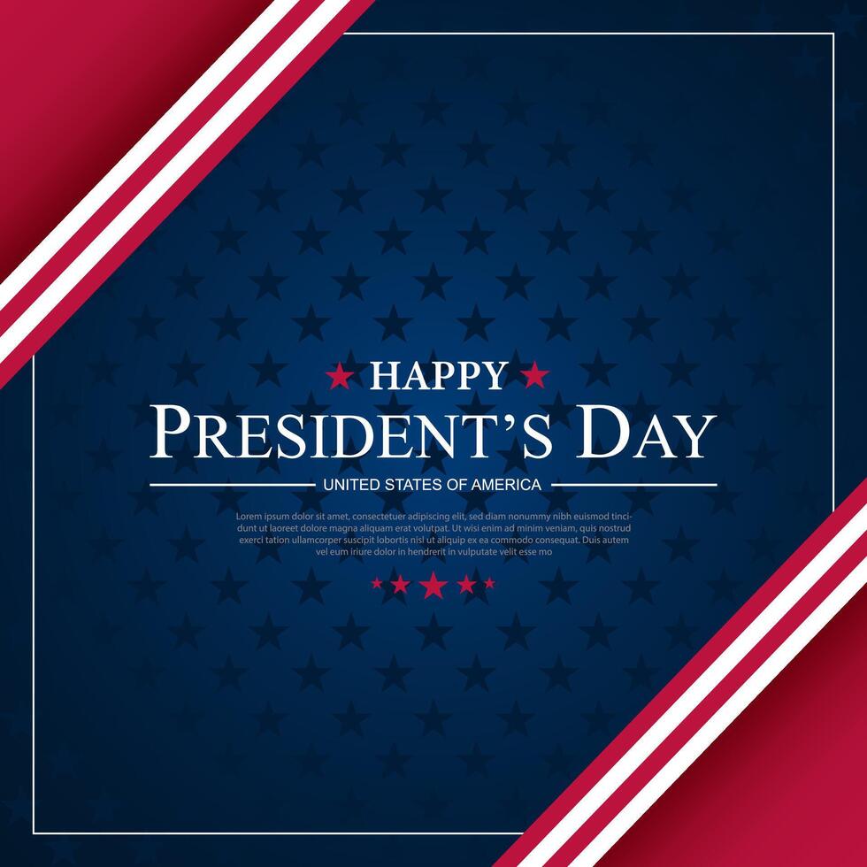 Happy president's day background with stars and stripes vector