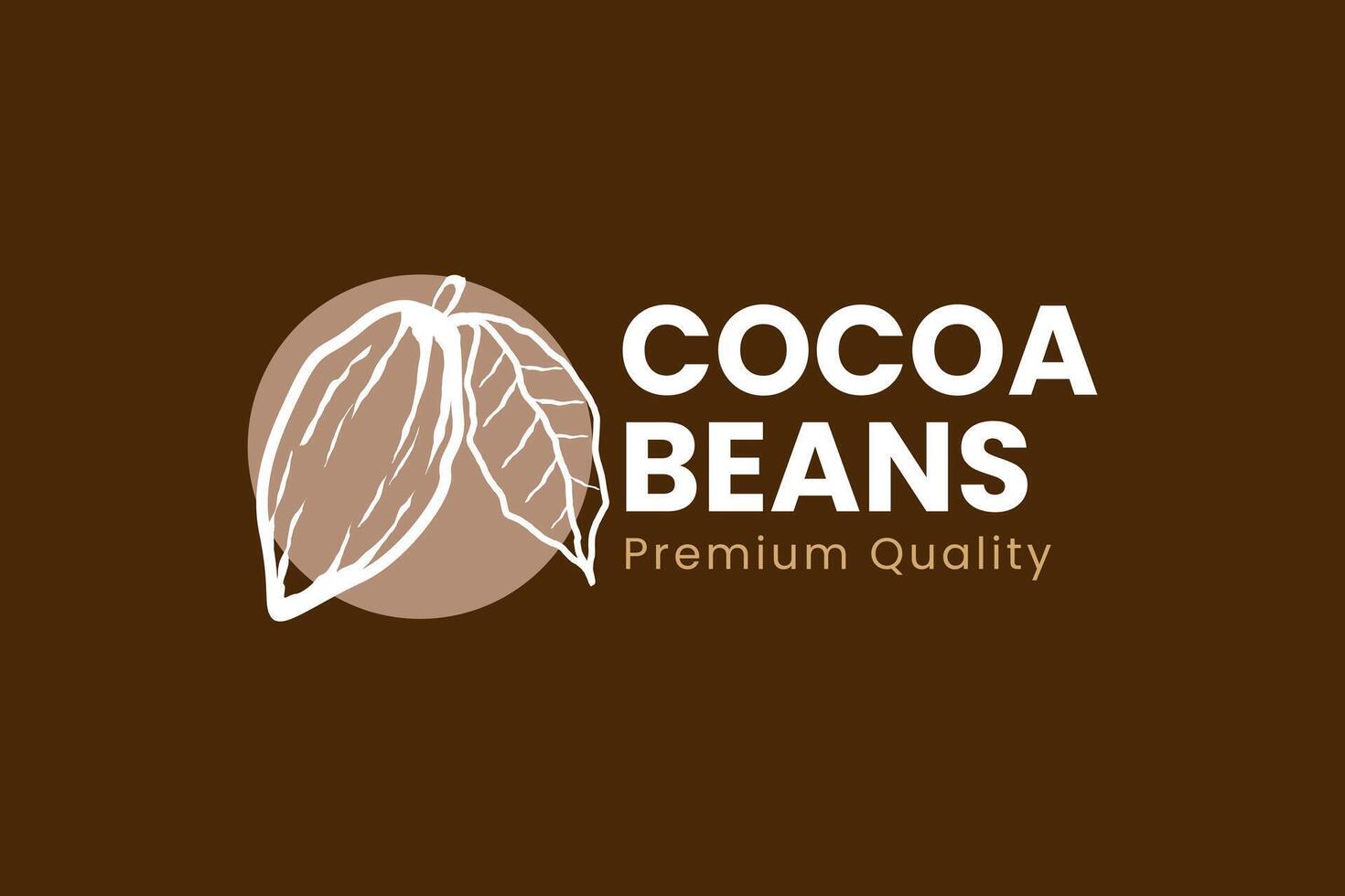 cocoa bean logo icon illustration vector