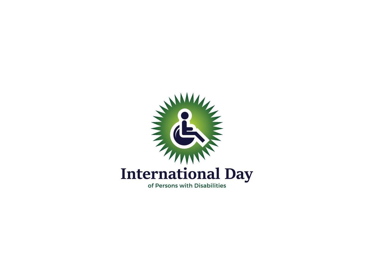 Recognizing the International Day of Persons with Disabilities Logo Design vector