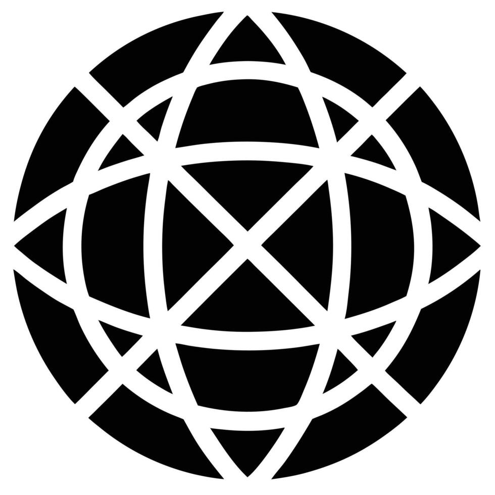 Abstract Globe with Text vector