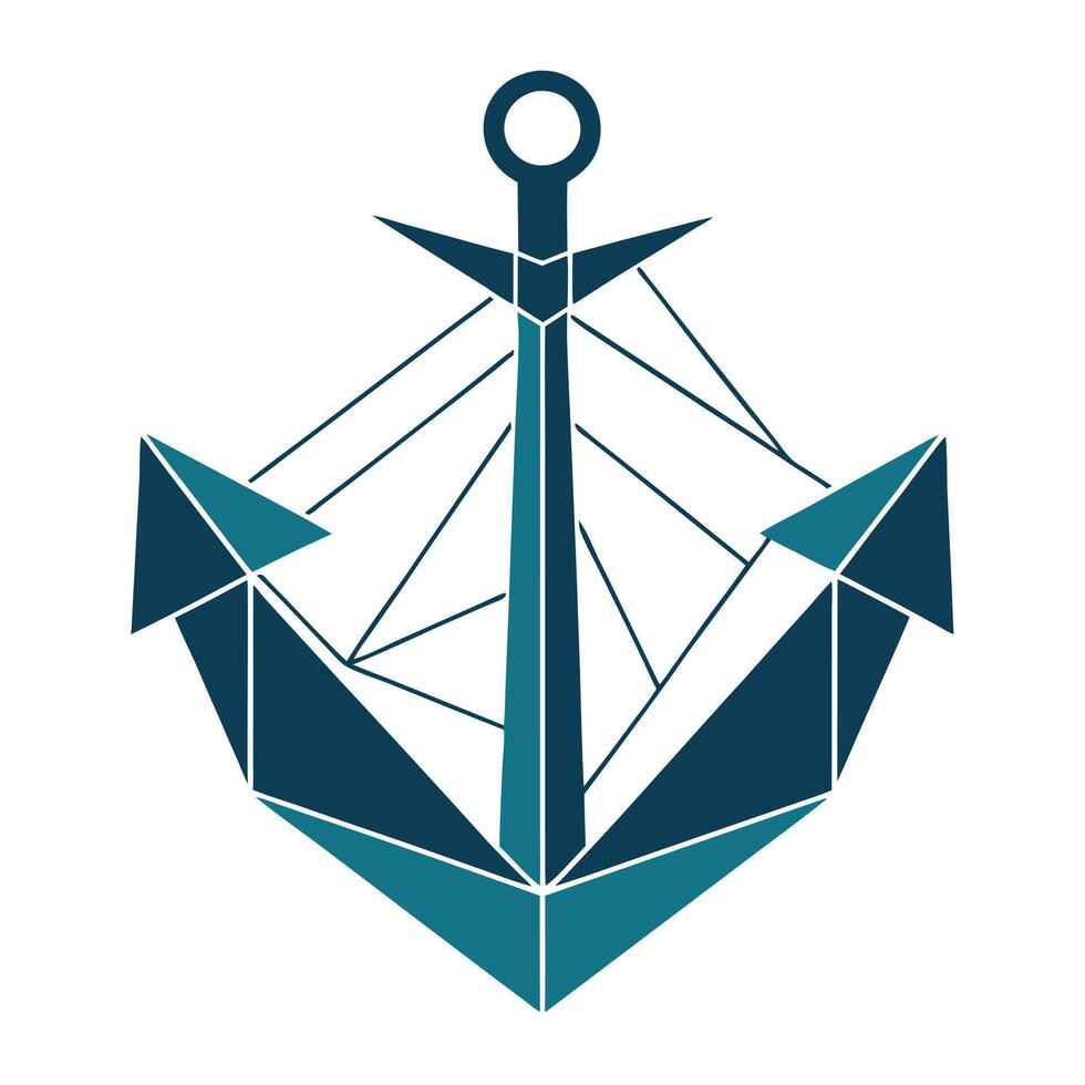 Contemporary Anchor Design vector