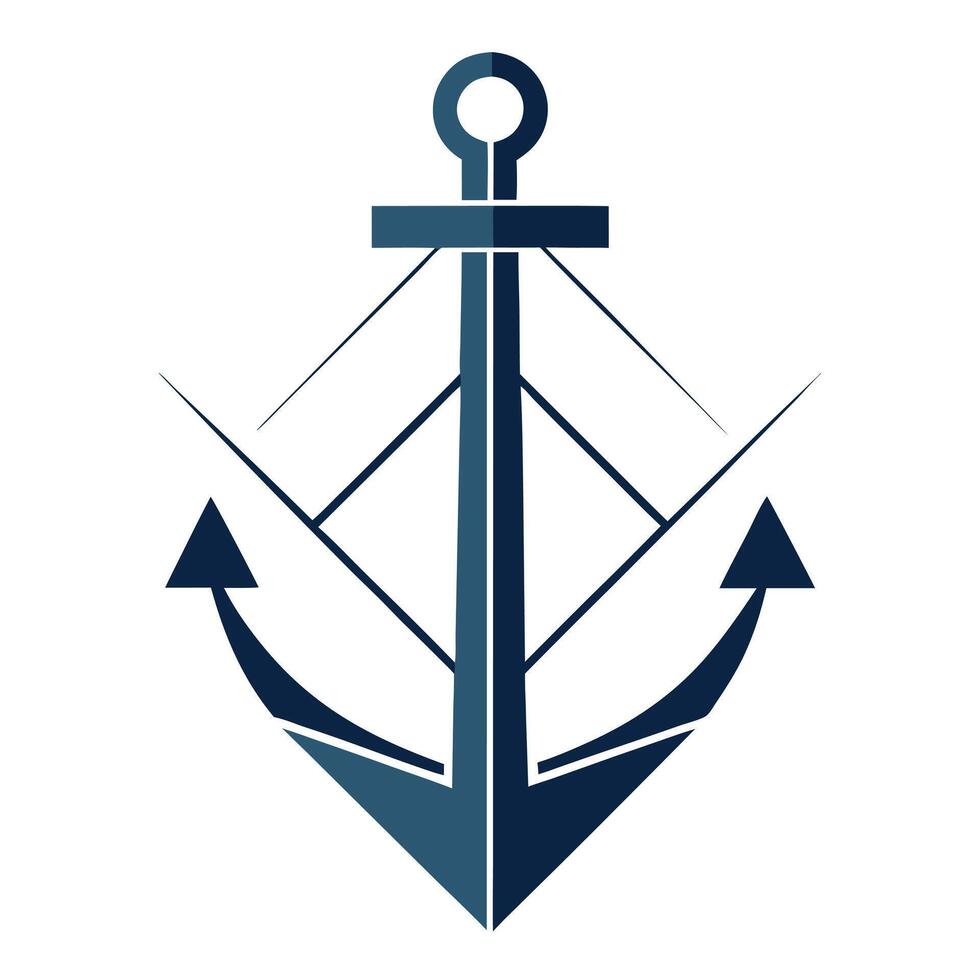 Anchor in Geometric Style vector