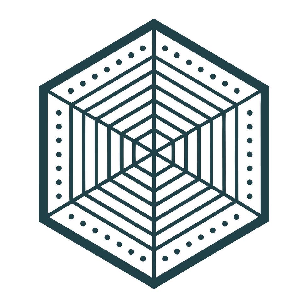 Minimalist Hexagon Graphic vector