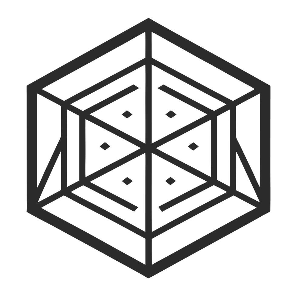 Abstract Hexagon Pattern vector