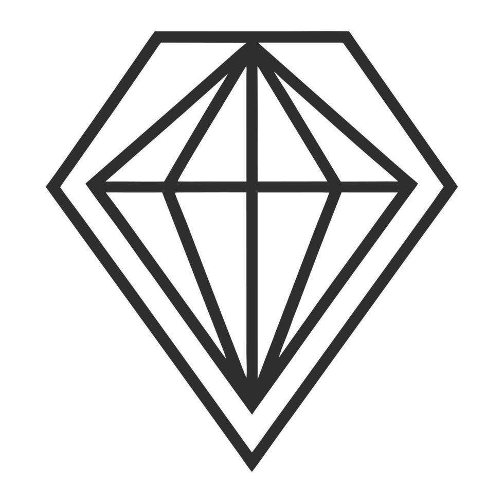 Thin Line Diamond Art vector
