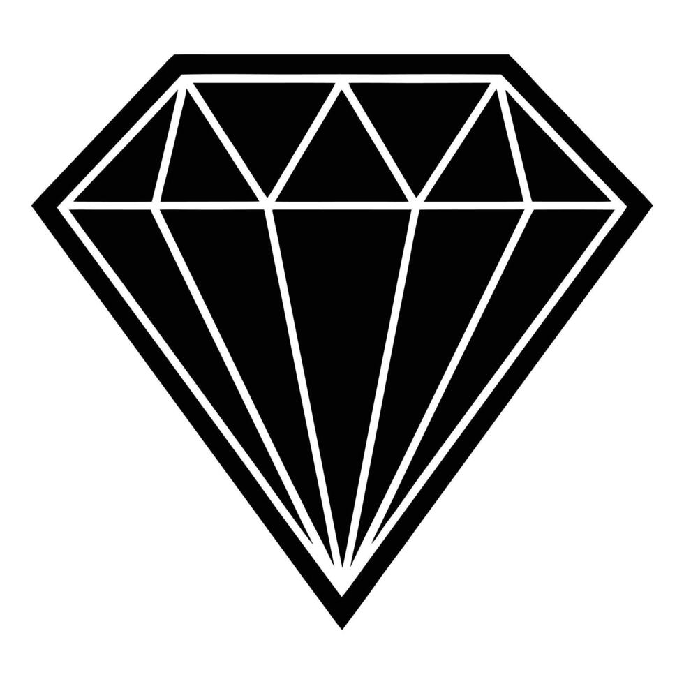 Stylish Diamond Outline vector