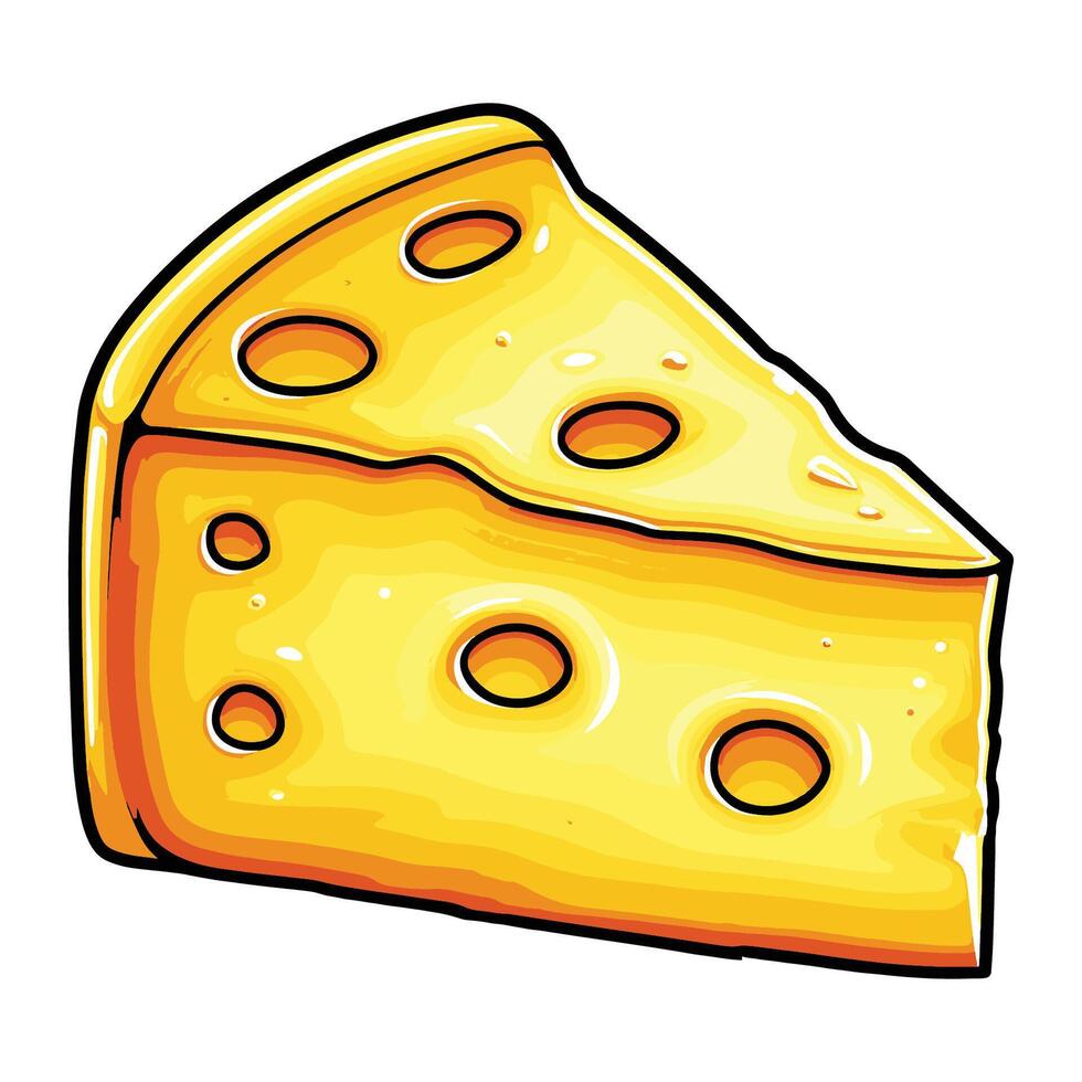 Cheese Slice Illustration art vector