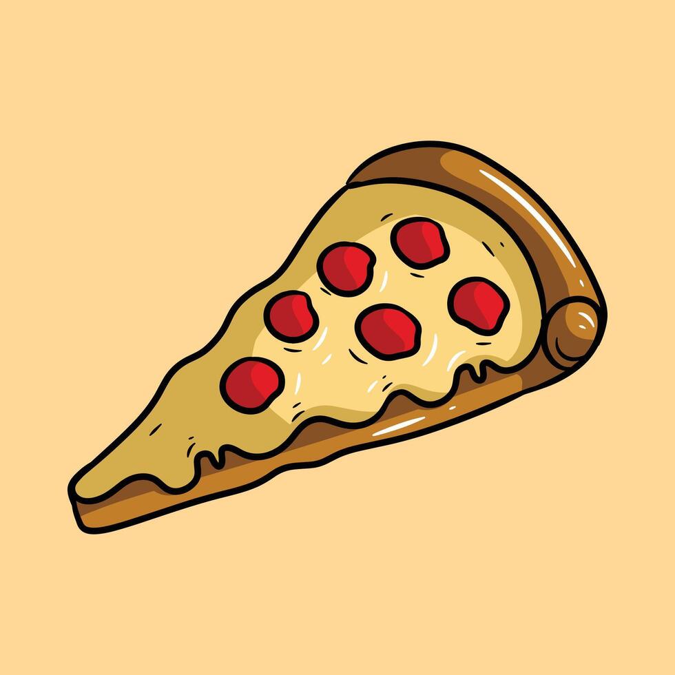 Beautiful Pizza Slice illustration vector