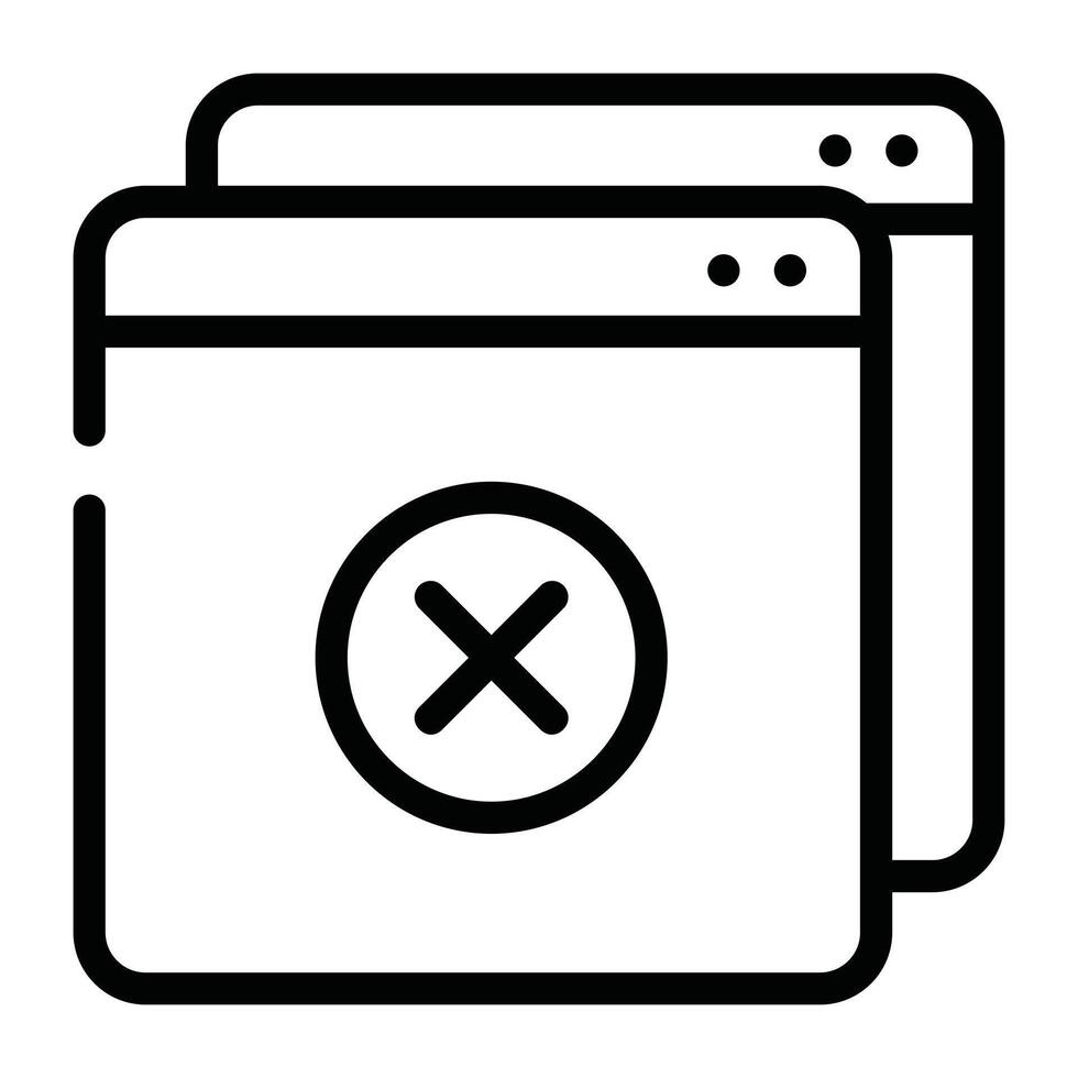 Access Denied Icon Outline vector