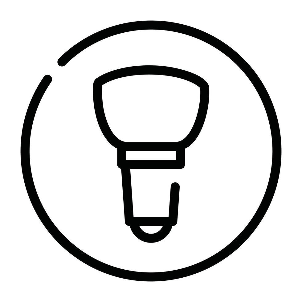 Flashlight Outline Icon vector