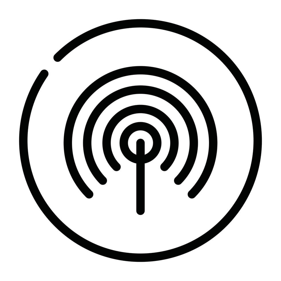 Hotspot Outline Icon vector