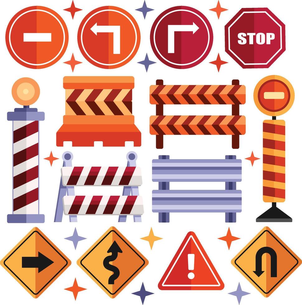 Traffic Elements Illustration vector