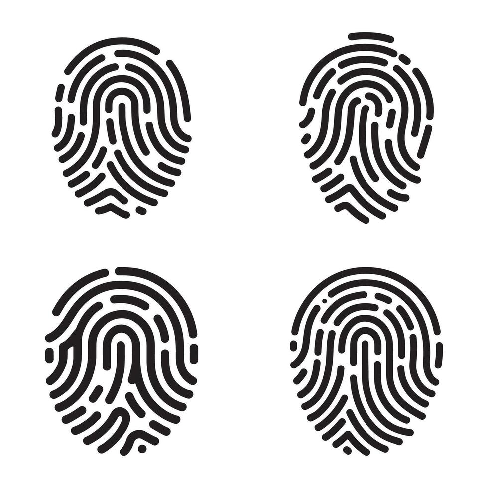 Fingerprint icons design vector