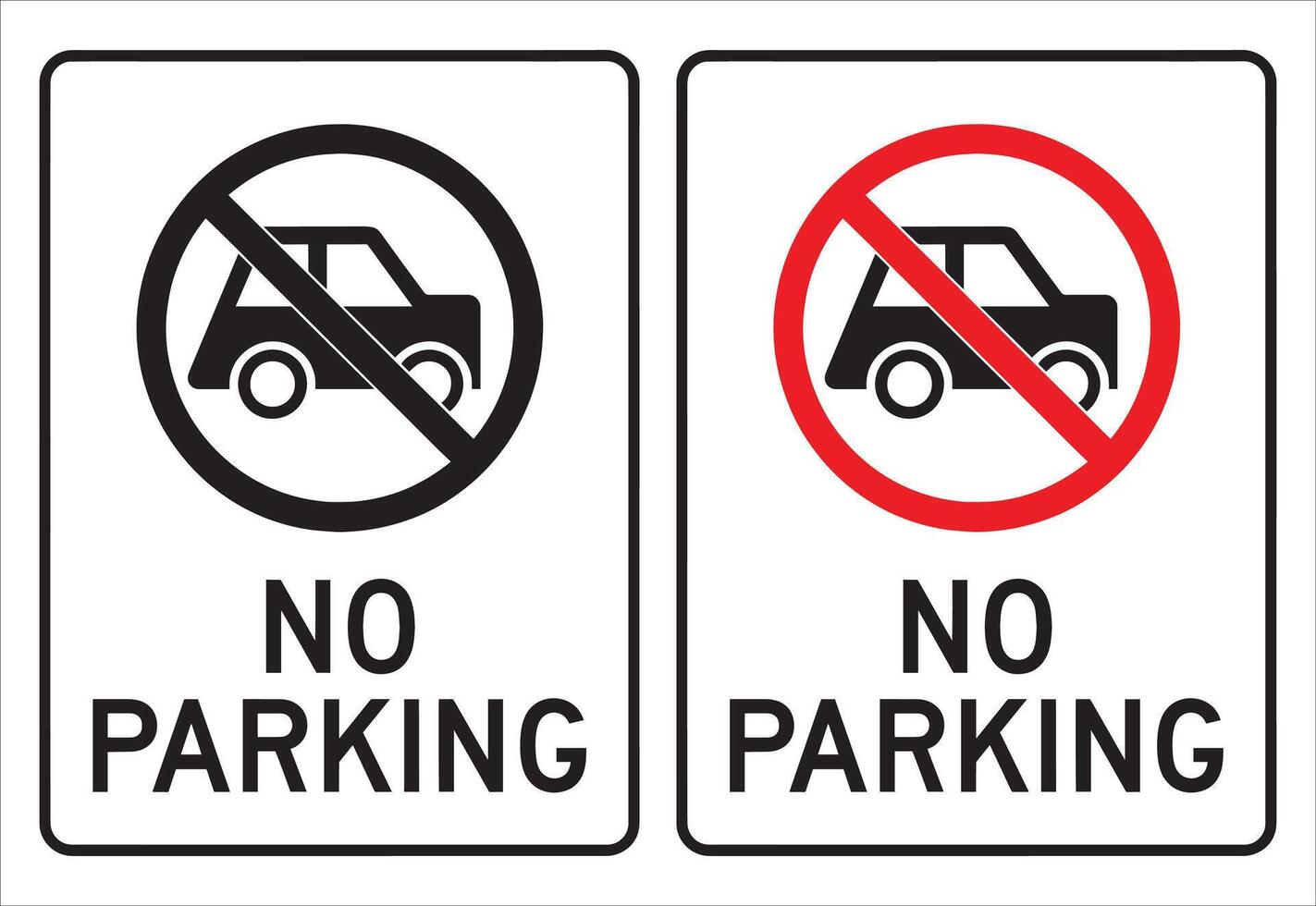 No car parking sign, symbol. vector