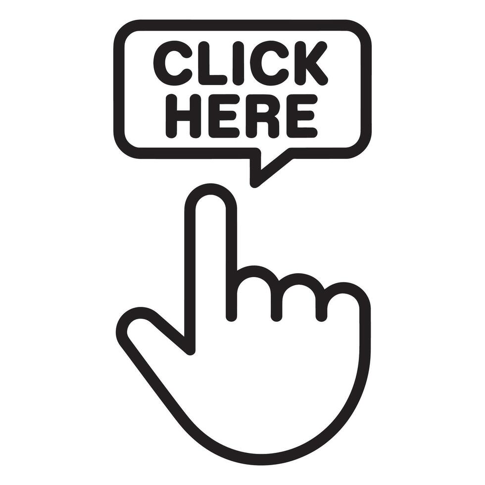 Click button template vector